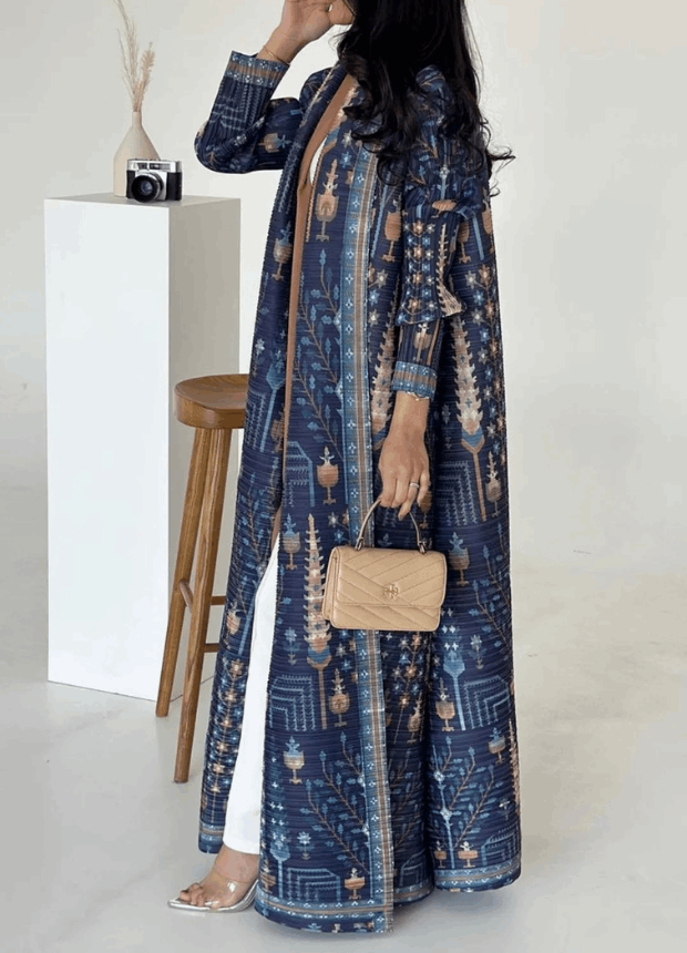 Front Open Printed Abaya Style