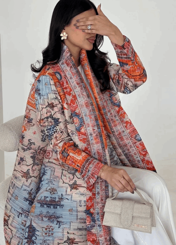 Printed Open Abaya