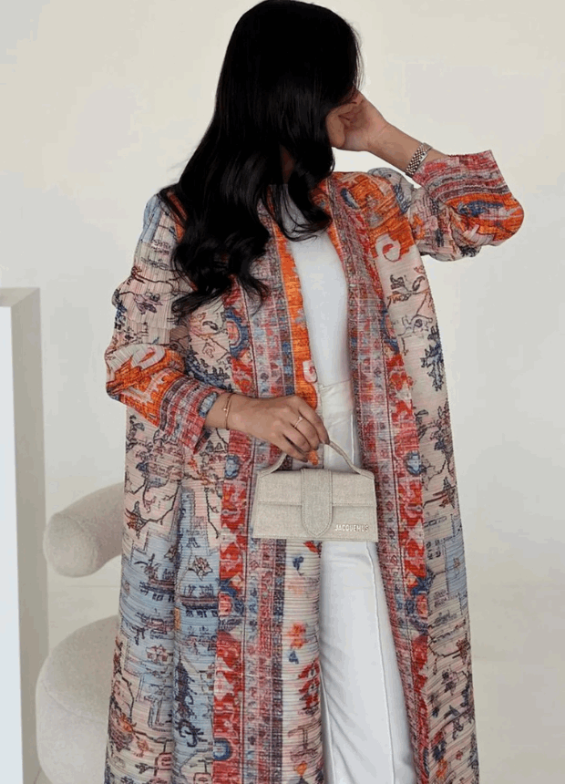 Printed Open Abaya