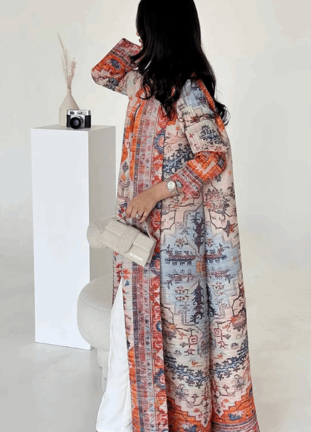 Printed Open Abaya