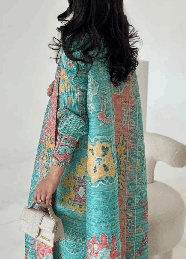 Printed Open Abaya Design