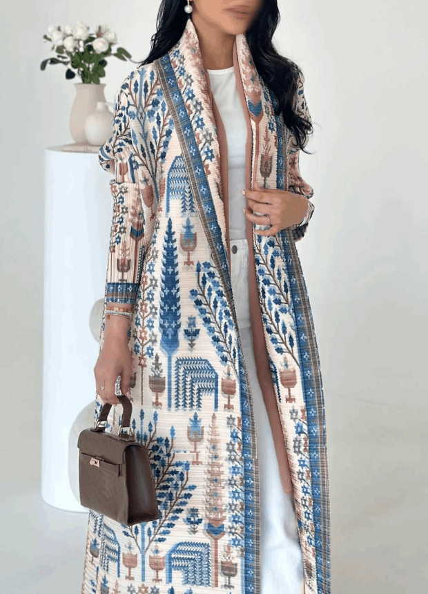 Printed-White-Abaya