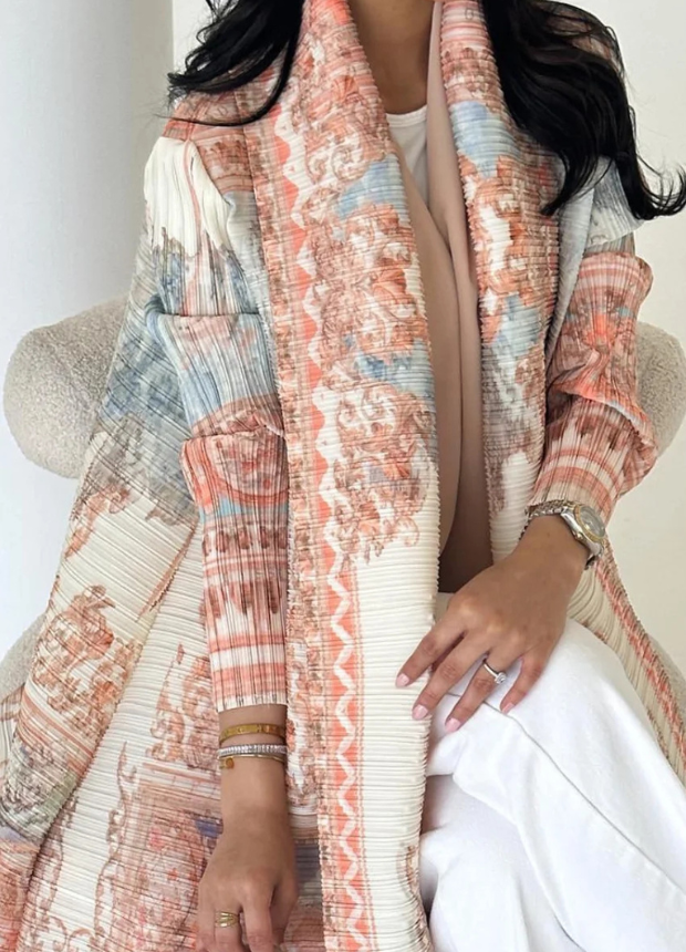 Rüya Abaya Coat - Coral