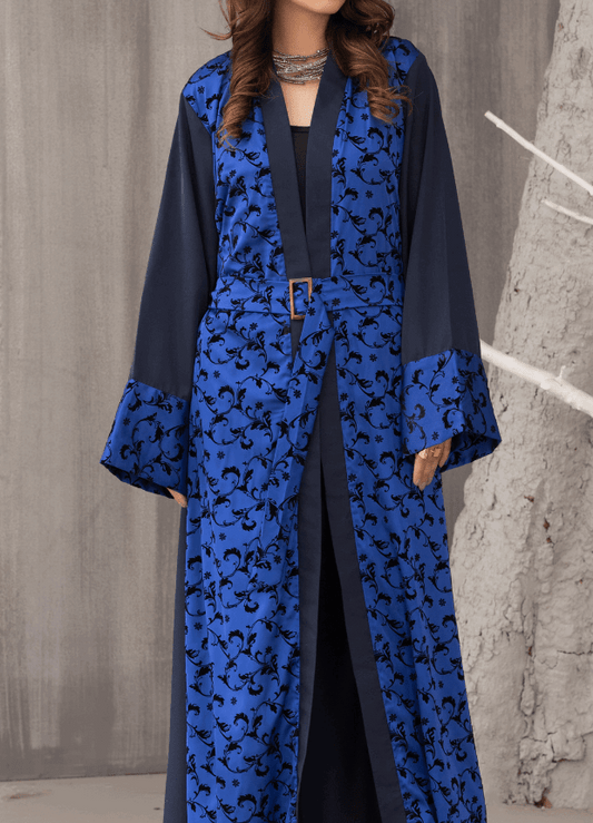 Blue Printed Abaya