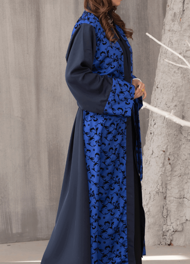 Blue Printed Abaya