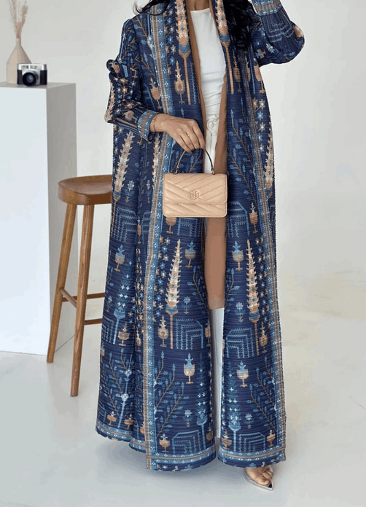 Front Open Printed Abaya Style