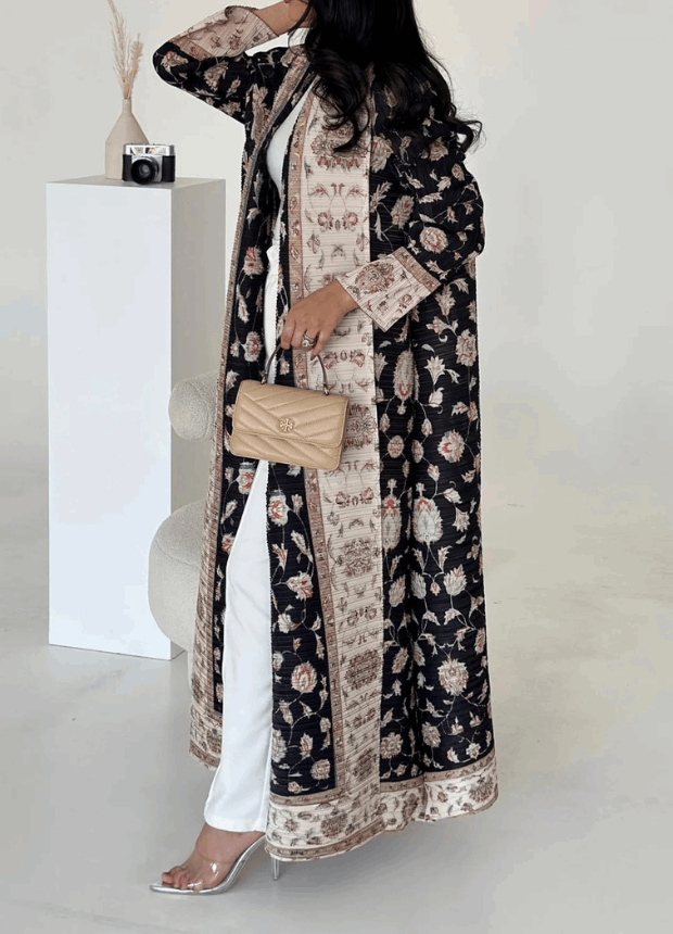 Printed-Open-Abaya