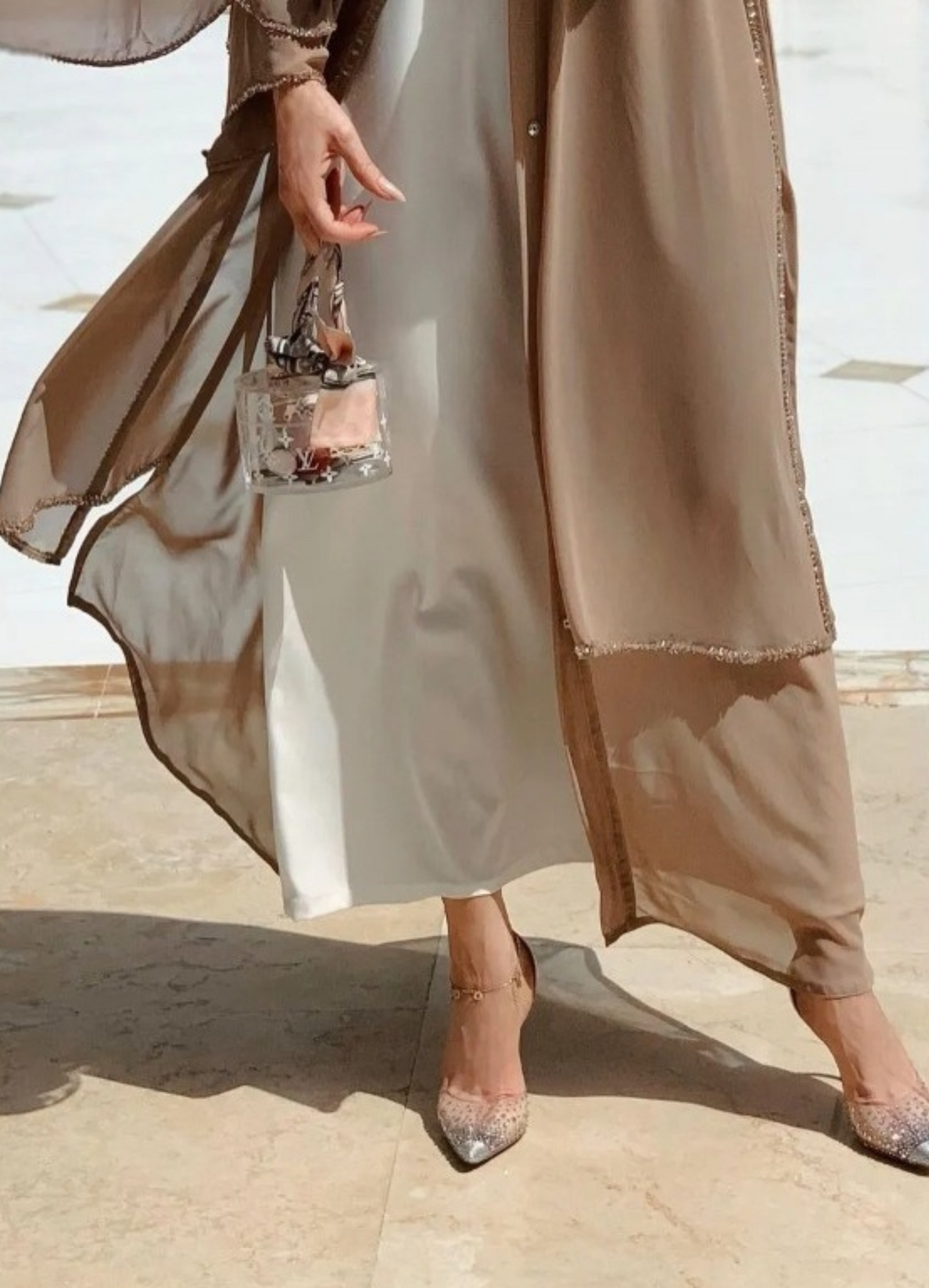 Caramel Open Abaya 1