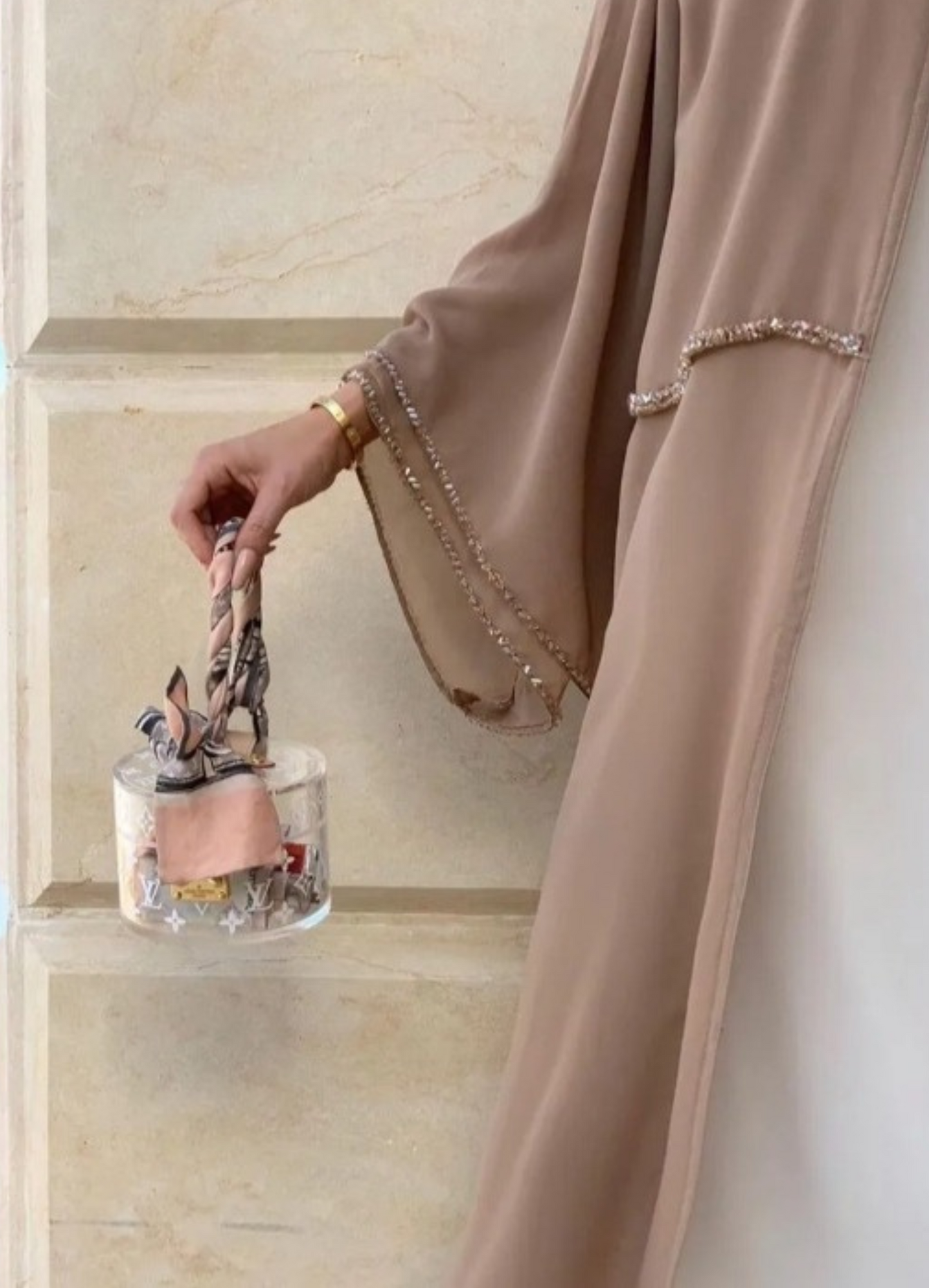 Caramel Open Abaya 2