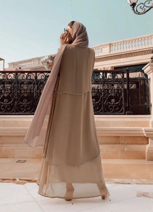 Caramel Open Abaya