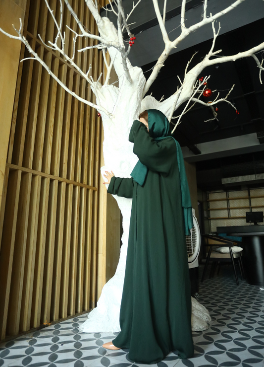 Dark Green Abaya 01