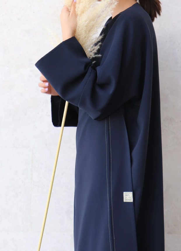 Navy Blue Gown Style Abaya 2